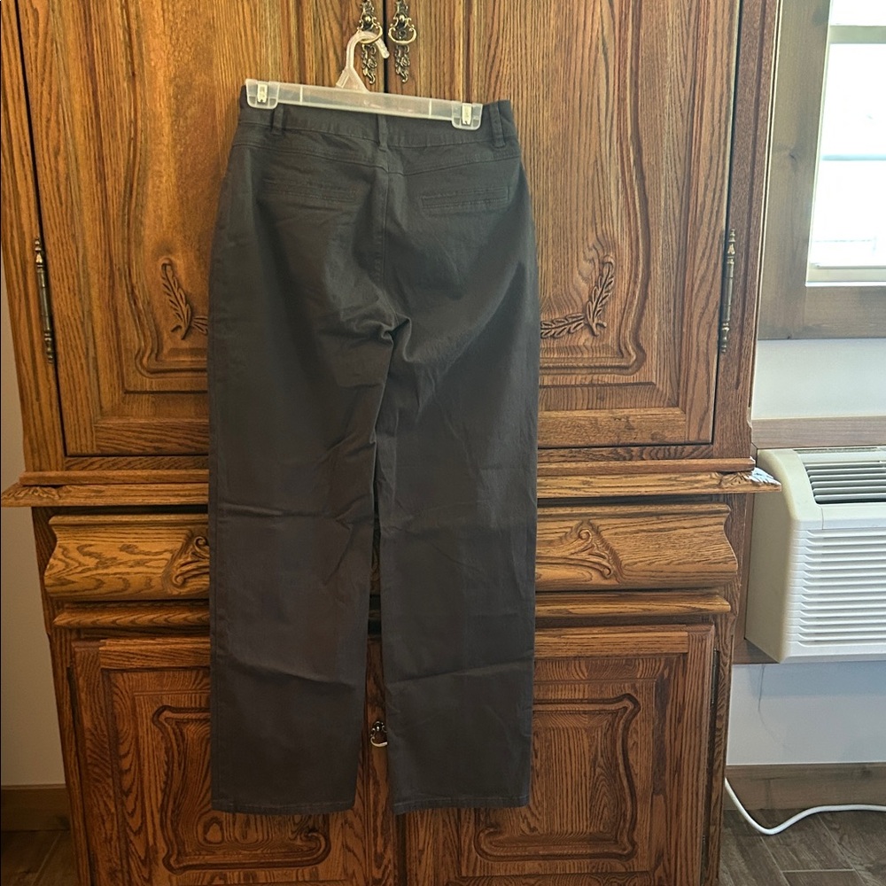 Flamingals Straight Leg Pants in Charcoal - Picture 2 of 2